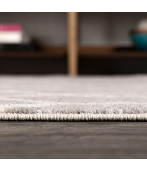 Asilah Ogee Fretwork Dark Gray/Cream 2 ft. x 8 ft. Runner Rug