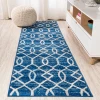 Jonathany Moroccan Hype MOH104B Blue/Gray Area Rug 2 ft. 3 in. X 8 ft. Runner