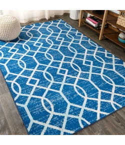 Jonathany Moroccan Hype MOH104B Blue/Gray Area Rug 5 ft. 3 in. X 7 ft. 6 in. Rectangle