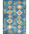 Tribal Love Geometric Dark Blue/Multi 5 ft. x 8 ft. Area Rug