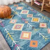 Jonathany Moroccan Hype MOH105A Dark Blue/Multi Area Rug 3 ft. X 5 ft. Rectangle