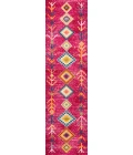Tribal Love Geometric Pink/Multi 2 ft. x 8 ft. Runner Rug