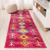 Jonathany Moroccan Hype MOH105B Pink/Multi Area Rug 2 ft. 3 in. X 8 ft. Runner