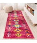 Tribal Love Geometric Pink/Multi 2 ft. x 8 ft. Runner Rug