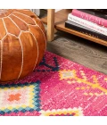 Tribal Love Geometric Pink/Multi 2 ft. x 8 ft. Runner Rug