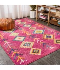 Tribal Love Geometric Pink/Multi 5 ft. x 8 ft. Area Rug