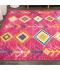 Tribal Love Geometric Pink/Multi 5 ft. x 8 ft. Area Rug