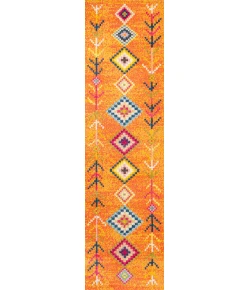 Jonathany Moroccan Hype MOH105C Orange/Multi Area Rug 2 ft. 3 in. X 8 ft. Runner