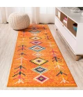 Tribal Love Geometric Orange/Multi 2 ft. x 8 ft. Runner Rug