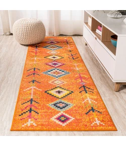 Jonathany Moroccan Hype MOH105C Orange/Multi Area Rug 2 ft. 3 in. X 8 ft. Runner
