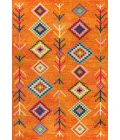 Tribal Love Geometric Orange/Multi 5 ft. x 8 ft. Area Rug
