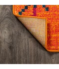 Tribal Love Geometric Orange/Multi 5 ft. x 8 ft. Area Rug