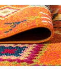 Tribal Love Geometric Orange/Multi 2 ft. x 8 ft. Runner Rug