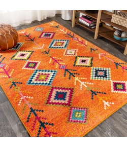 Jonathany Moroccan Hype MOH105C Orange/Multi Area Rug 5 ft. 3 in. X 7 ft. 6 in. Rectangle