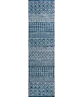 Arta Moroccan Vintage Geometric Rug Navy/Cream 2 ft. x 8 ft. Runner Rug