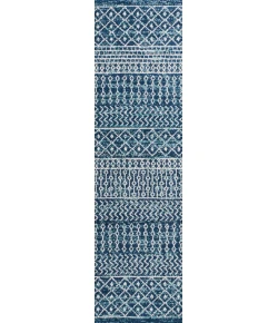 Jonathany Moroccan Hype MOH106A Navy/Cream Area Rug 2 ft. 3 in. X 8 ft. Runner