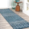 Jonathany Moroccan Hype MOH106A Navy/Cream Area Rug 2 ft. 3 in. X 8 ft. Runner