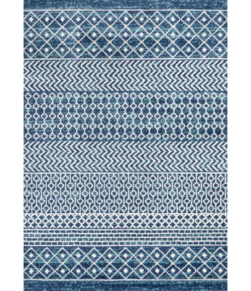 Arta Moroccan Vintage Geometric Rug Navy/Cream 4 ft. x 6 ft. Area Rug