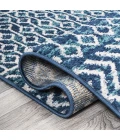 Arta Moroccan Vintage Geometric Rug Navy/Cream 2 ft. x 8 ft. Runner Rug