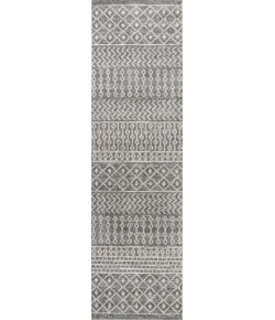 Jonathany Moroccan Hype MOH106B Gray/Cream Area Rug 2 ft. 3 in. X 8 ft. Runner