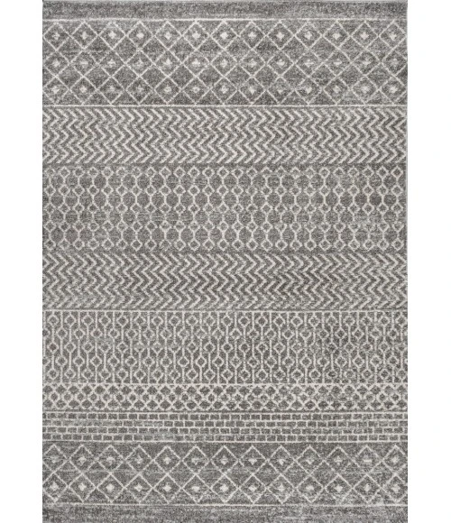 Arta Moroccan Modern Geometric Rug Gray/Cream 4 ft. x 6 ft. Area Rug