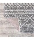 Arta Moroccan Modern Geometric Rug Gray/Cream 2 ft. x 8 ft. Runner Rug