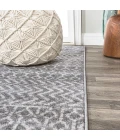 Arta Moroccan Modern Geometric Rug Gray/Cream 2 ft. x 8 ft. Runner Rug