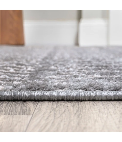 Arta Moroccan Modern Geometric Rug Gray/Cream 2 ft. x 8 ft. Runner Rug