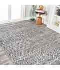 Arta Moroccan Modern Geometric Rug Gray/Cream 4 ft. x 6 ft. Area Rug