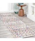 Arta Moroccan Vintage Geometric Rug Multi/Cream 2 ft. x 8 ft. Runner Rug