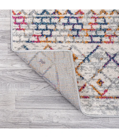 Arta Moroccan Vintage Geometric Rug Multi/Cream 2 ft. x 8 ft. Runner Rug