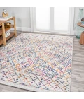 Arta Moroccan Vintage Geometric Rug Multi/Cream 3 ft. x 5 ft. Area Rug