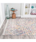 Arta Moroccan Vintage Geometric Rug Multi/Cream 3 ft. x 5 ft. Area Rug