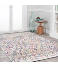 Arta Moroccan Vintage Geometric Rug Multi/Cream 3 ft. x 5 ft. Area Rug