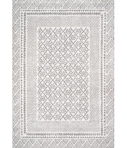 Jonathany Moroccan Hype MOH107A Gray/Cream Area Rug 7 ft. 8 in. X 10 ft. Rectangle