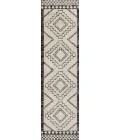Amir Moroccan Beni Souk Cream/Black 2 ft. x 8 ft. Runner Rug