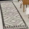 Jonathany Moroccan Hype MOH200A Cream/Black Area Rug 2 ft. 3 in. X 8 ft. Runner