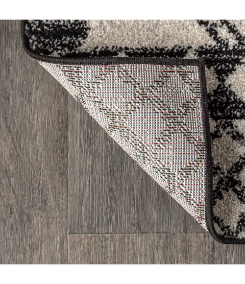 Amir Moroccan Beni Souk Cream/Black 5 ft. x 8 ft. Area Rug