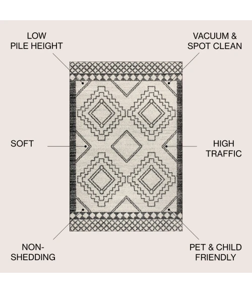 Jonathan Y MOROCCAN HYPE Cream MOH200A 10ft. X 13ft. Rect. Rug