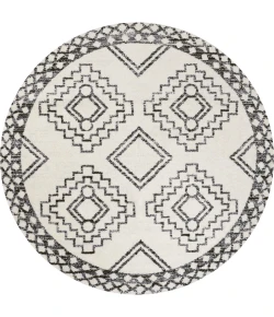 Jonathan Y MOROCCAN HYPE Cream MOH200A 3ft. Round Rug