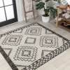 Jonathany Moroccan Hype MOH200A Cream/Black Area Rug 6 ft. 7 in. X 6 ft. 7 in. Square