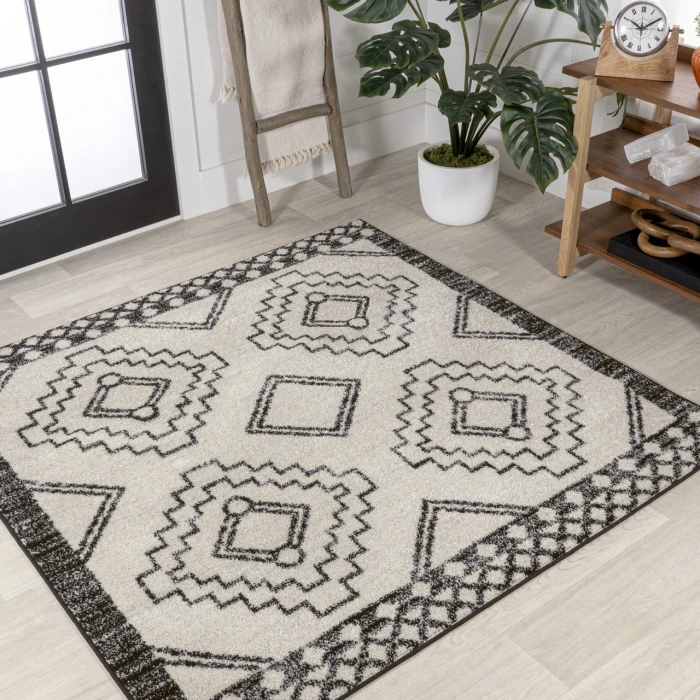 Jonathan Y MOROCCAN HYPE Cream MOH200A 3ft. Square Rug