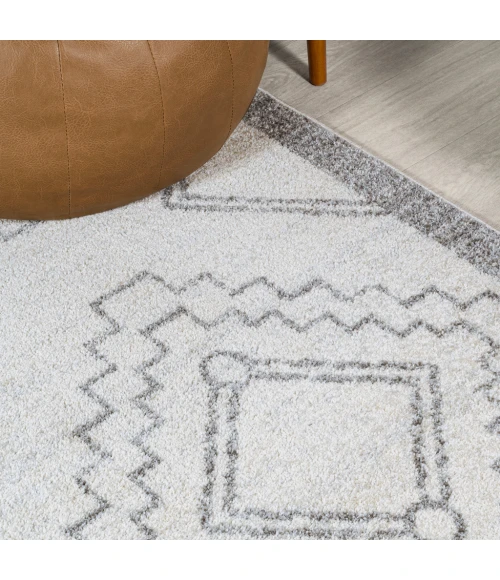 Amir Moroccan Beni Souk Cream/Gray 5 ft. x 8 ft. Area Rug