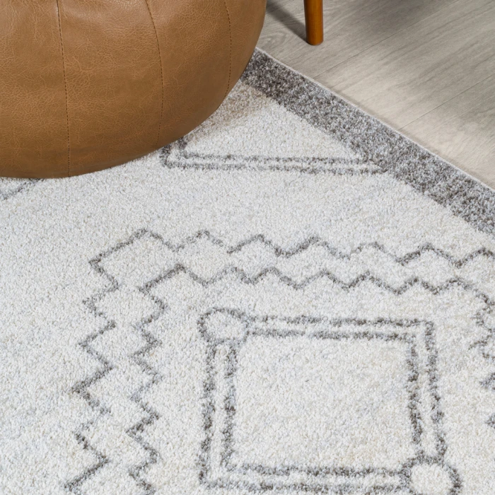 Amir Moroccan Beni Souk Cream/Gray 5 ft. x 8 ft. Area Rug