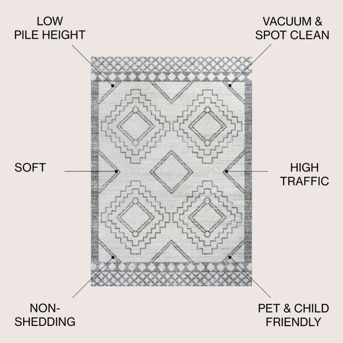 Jonathan Y MOROCCAN HYPE Cream MOH200B 12ft. X 15ft. Rect. Rug