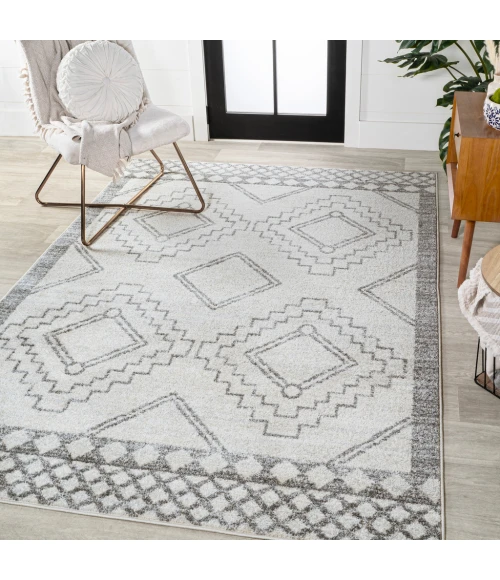 Amir Moroccan Beni Souk Cream/Gray 5 ft. x 8 ft. Area Rug