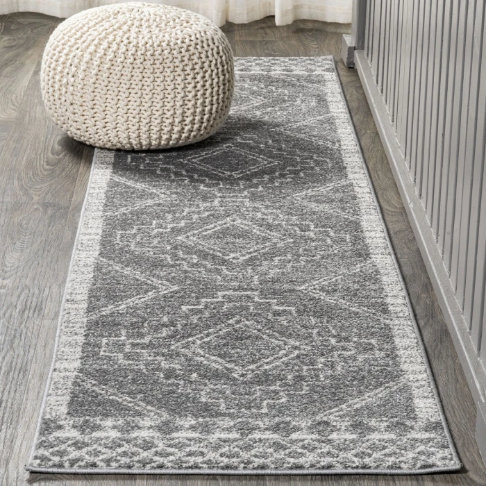Jonathan Y MOROCCAN HYPE Gray MOH200C 2ft.-2in. X 14ft. Rect. Rug