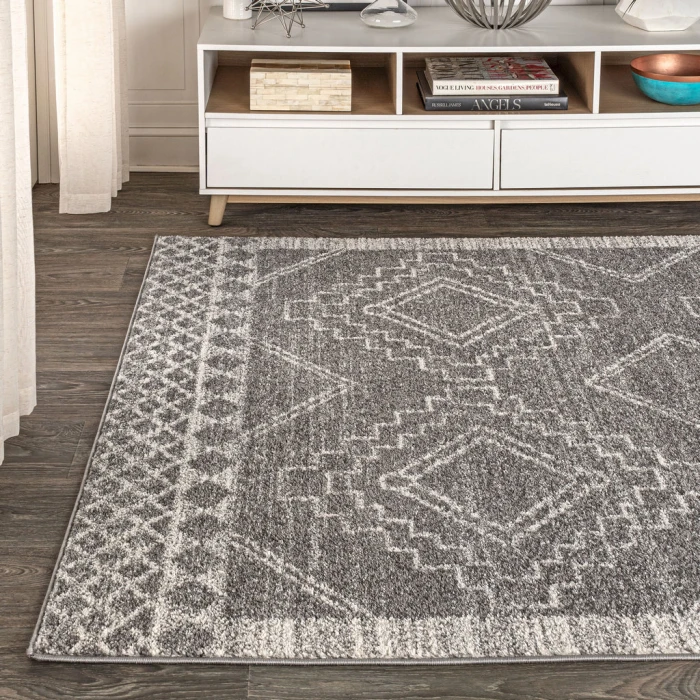 Amir Moroccan Beni Souk Gray/Cream 8 ft. x 10 ft. Area Rug
