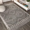 Jonathany Moroccan Hype MOH200C Gray/Cream Area Rug 5 ft. 3 in. X 7 ft. 7 in. Rectangle