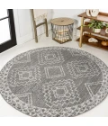 Jonathan Y MOROCCAN HYPE Gray MOH200C 6ft. Round Rug